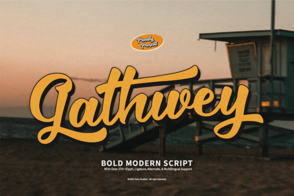 Gathwey: The Bold Script Font That Elevates Small Business Branding