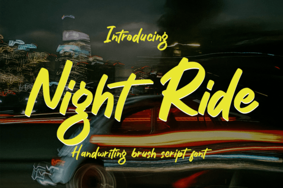 Night Ride: The Edgy Script Font for Handmade Brands