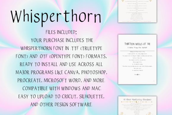 Whisperthorn: A Handwritten Typeface for Editorial Elegance